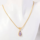 Fashionable Water Drop Blue Ocean Necklace_Cwaje05660