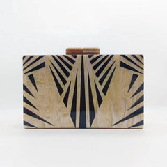 Retro Zebra Acrylic Chain Crossbody Clutch Bag_Cwab5868