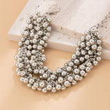 EXAGGERATED PERSONALITY ROUND BEAD NECKLACE_CWAJE1915