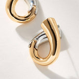 Vintage Spiral Stainless Steel Gold Earrings