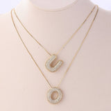 COPPER ZIRCONIA PENDANT NECKLACE HIP HOP_CWMM5862