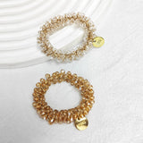 BEADED CRYSTAL HAIR TIE BRACELET FOR WOMEN_CWAHA0131