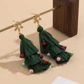 CREATIVE TASSEL CHRISTMAS TREE EARRINGS_CWAJE1491