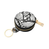 PU LEATHER ROUND WRISTLET WITH MIRROR POUCH_CWMM7021