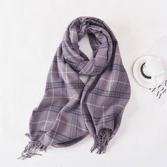 Vintage Stripe Knit Scarf Unisex Winter Wrap