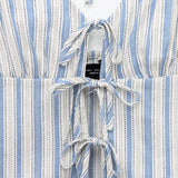 STRIPED HALTER TIE CAMI WITH LACE PATCHWORK_CWTHT0250