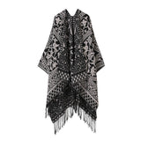 Warm Faux Cashmere Tassel Scarf Cape Shawl_Cwasc2168