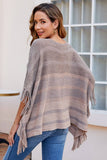 Contrast Stripe Off Neck Shawl_Cwasc0424