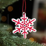 COLORFUL WOODEN SANTA SNOWFLAKE TREE ORNAMENT_CWMM9759