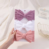 ELASTIC BABY GIRL BOW HEADBANDS 3PCS SET_CWAHA6747