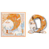 SILK FEEL SQUARE SCARF FOR TRAVEL STYLING_CWASC0651