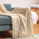 KNITTED JACQUARD SOFA BLANKET NAP BLANKET_CWMM0191