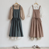 Waterproof Cotton Linen Apron Aprons With Pocket_Cwmm3287