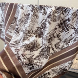 Cityscape Herringbone Faux Silk Square Scarf_Cwasc03437