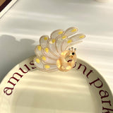 PEACOCK ACETATE HAIR CLAW RHINESTONE CHIC CLIP_CWAHA5900