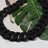 MATTE ACRYLIC RESIN BAG CHAIN TEXTURED STRAP_CWMM5059