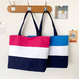 THREE COLOR THICK STRIPED CANVAS TOTE BAG_CWAB1695