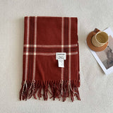 ANGORA RED SCARF FOR WOMEN WINTER WARMTH STYLE_CWASC2297