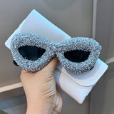 RED CANDY BUBBLE DIAMOND CAT EYE SUNGLASSES_CWASG0802