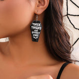 NEW DARK SWEET COOL WITCH GHOST EARRINGS_CWAJE1477