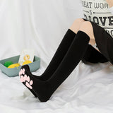 CAT PAW PRINT FAUX KNEE HIGH SOCKS_CWMS0865
