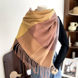 Warm Plaid Scarf Shawl For Women--Soft Winter Wrap_Cwasc1464