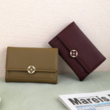 Four Leaf Clover Hidden Buckle Retro Wallet_Cwab1653
