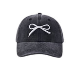 NEW WOMENS BOW EMBROIDERED BASEBALL CAP CWAH1239