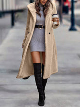 Solid Color Long-Sleeved Plush Hooded Jacket