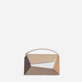 GEOMETRIC CONTRASTING COLOR PATCHWORK HANDL BAG_CWAB1932