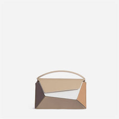 GEOMETRIC CONTRASTING COLOR PATCHWORK HANDL BAG_CWAB1932