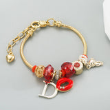 DEVIL LIPS PENDANT ALLOY CHAIN BRACELET_CWMM8625