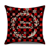 2024 NEW CHRISTMAS PLAID ELK PILLOWCASE_CWMM1408