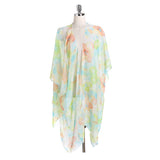 MULTICOLOR FLORAL PRINT OPEN FRONT KIMONO CARDIGAN_CWASC0789
