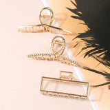 6 PACK GOLD TONE METAL HAIR CLAWS STRONG HOLD_CWABE0199