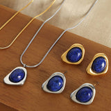 INLAID SAPPHIRE PENDANT NECKLACE JEWELRY_CWAJE1089