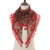 Fashionable Thin Lace Colored Scarf Veil_Cwmm2003