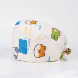 SURGICAL CAP SCRUB CAP COTTON TIE PRINT CAP_CWAH3322