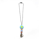 SIMPLE SILICONE BEAD FLOWER LANYARD KEYCHAIN_CWMM1578