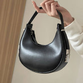 FASHION LOCK CRESCENT SHOULDER HANDBAG_CWAB0967