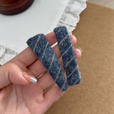 Contrast Twill Hair Clip Side Bang Pin Women_Cwaha07804