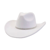 Western Ethnic Felt Cowboy Fedora Hat_Cwah04405