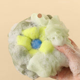 BATH POUF SOFT LARGE SUNFLOWER BATH BALL_CWMM3356