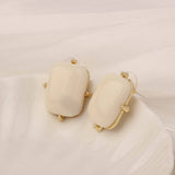 NEW SIMPLE HOLLOW GRID FOUR LEAF EARRINGS_CWAJE3985