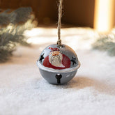 IRON SANTA BELL VINTAGE XMAS TREE HANGING DECOR_CWMM9793