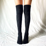 AUTUMN AND WINTER TWISTED SOLID COLOR PILE SOCKS_CWMS0854