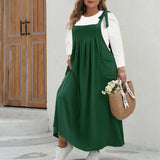 Womens Plus Size Solid Tank Romper Dress_Cwdmd5957