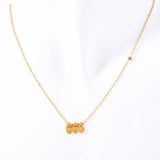 STAINLESS STEEL NUMBER RHINESTONE NECKLACE_CWMM5654