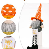 HALLOWEEN HANGING LEG DOLL ORANGE HAT ORNAMENTS_CWMM1771