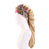 PRINTED RIBBON LONG HAIR CARE NIGHTCAP_CWAH1477